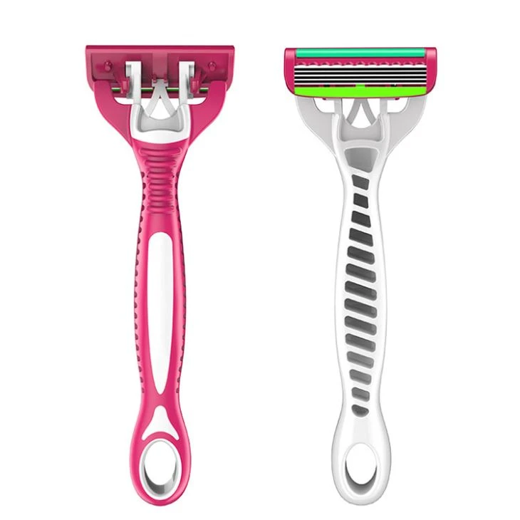 Maquinilla de afeitar desechable de cinco cuchillas para mujer